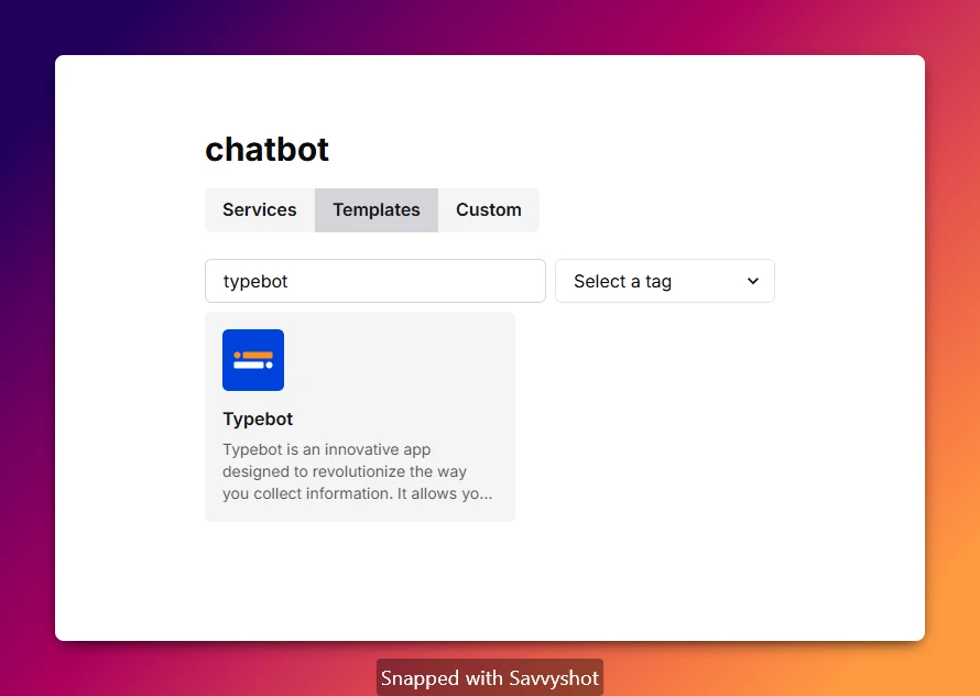 Install Typebot on a VPS from the Typebot template in EasyPanel