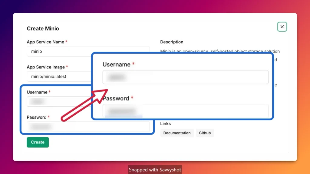 Install Typebot on a VPS by adding protected MinIO credentials in EasyPanel